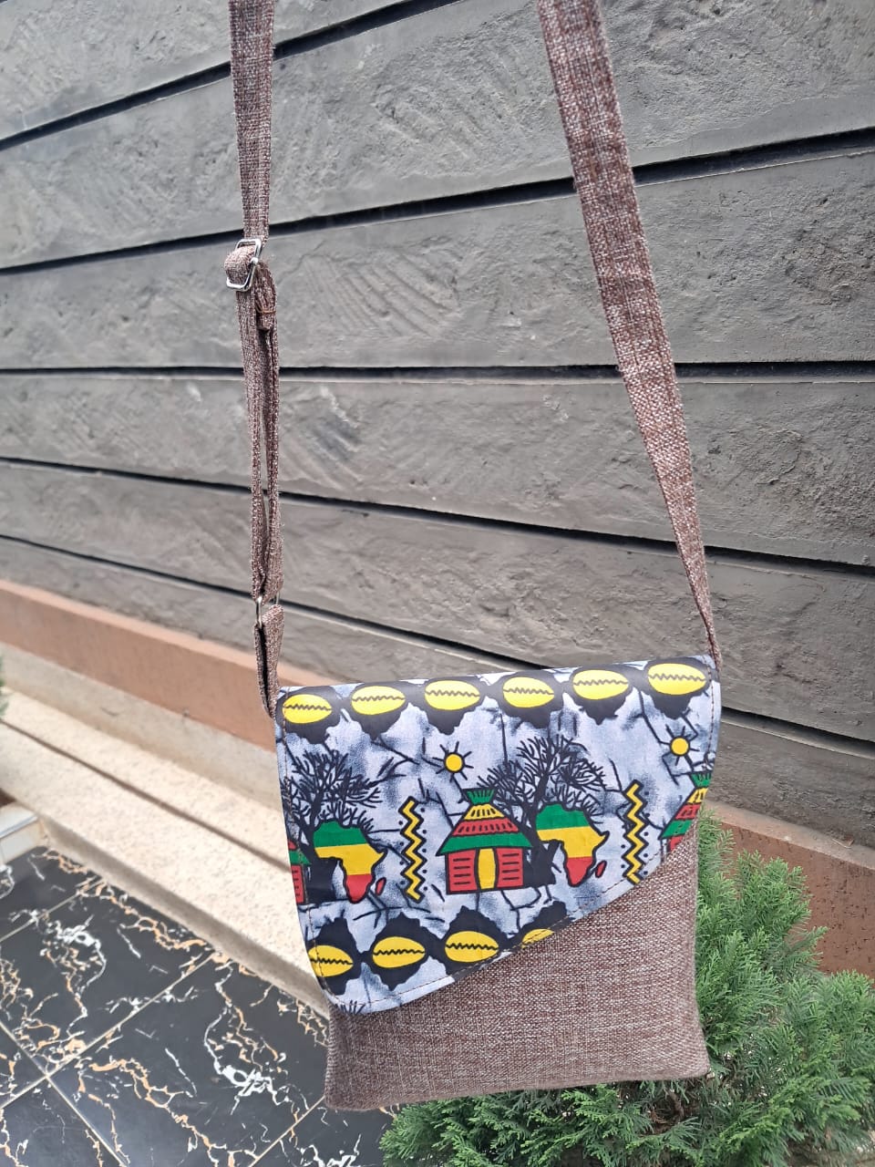 African Print Crossbody Bag