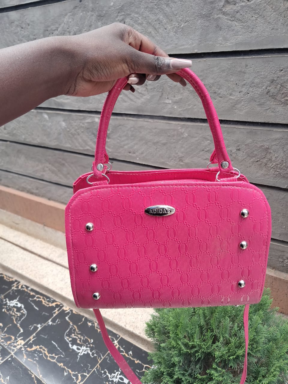 Pink Adidas Top-Handle Handbag