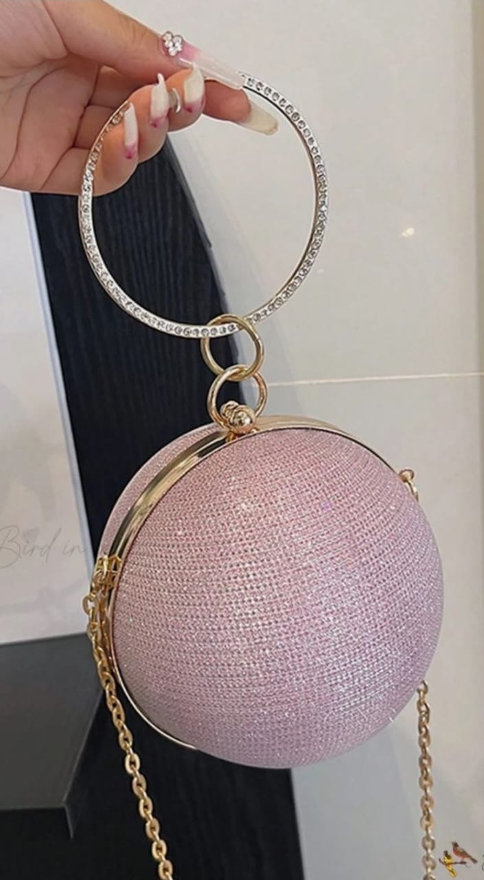 Rose Glam Sphere Clutch